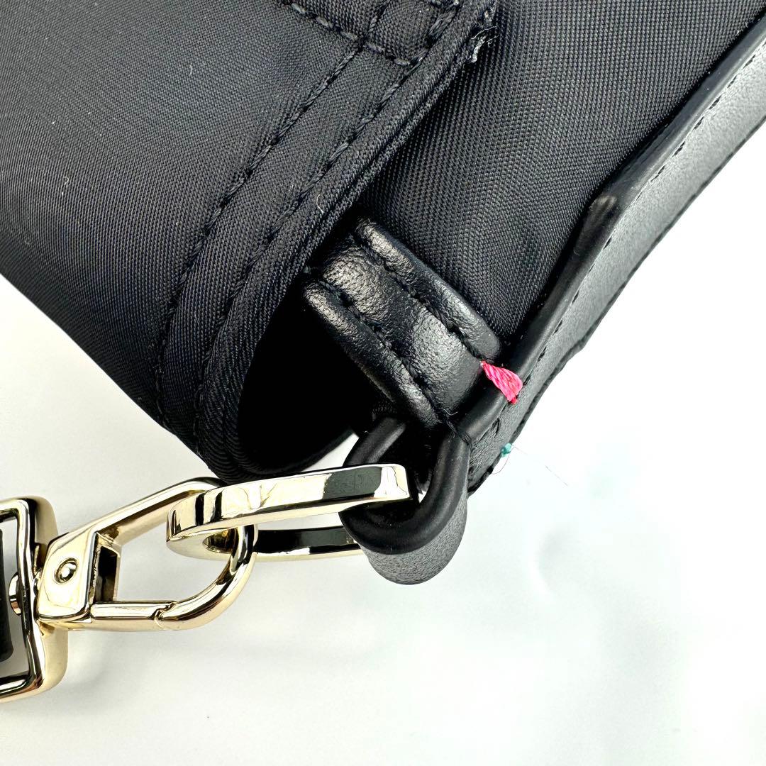 【未使用】ポールスミス　ボディバッグ　斜め掛け　ナイロン　レザー　黒