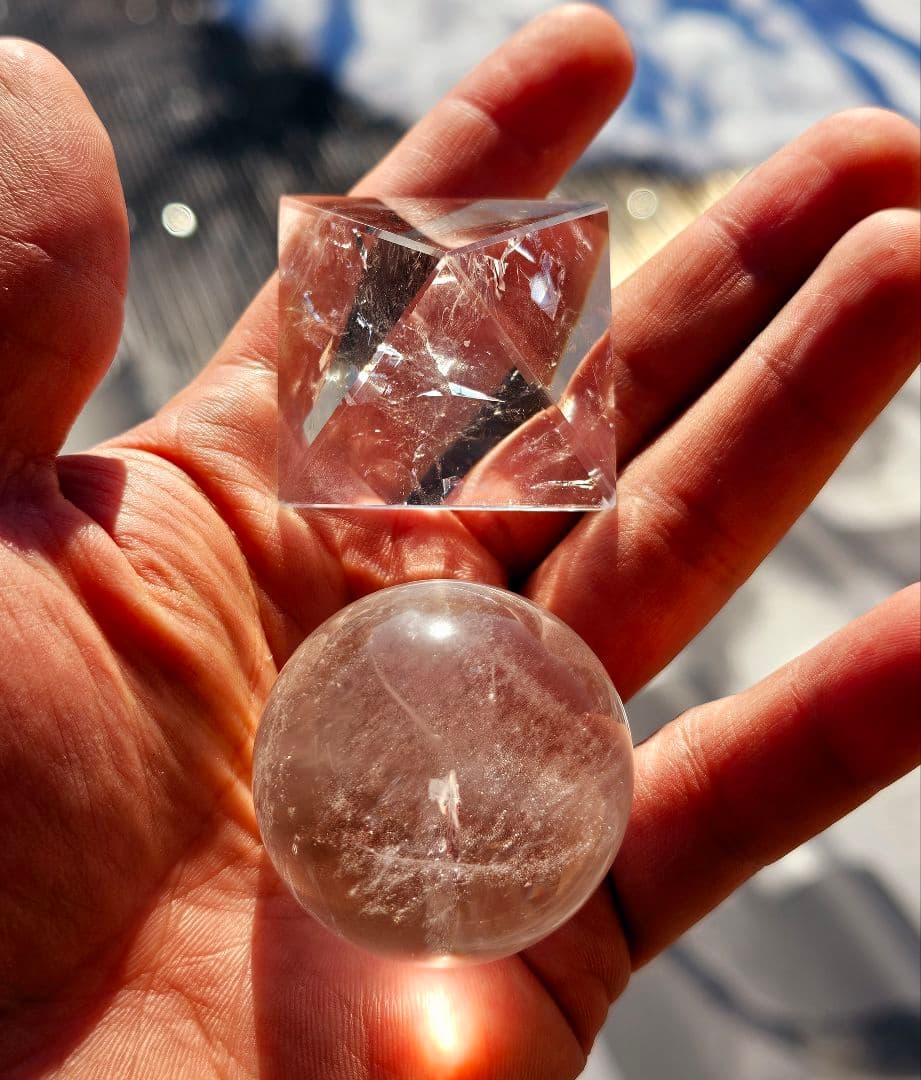 丸玉に虹あり‼️奇跡を起こす‼️レムリアンシードクリスタル ★2点セット★