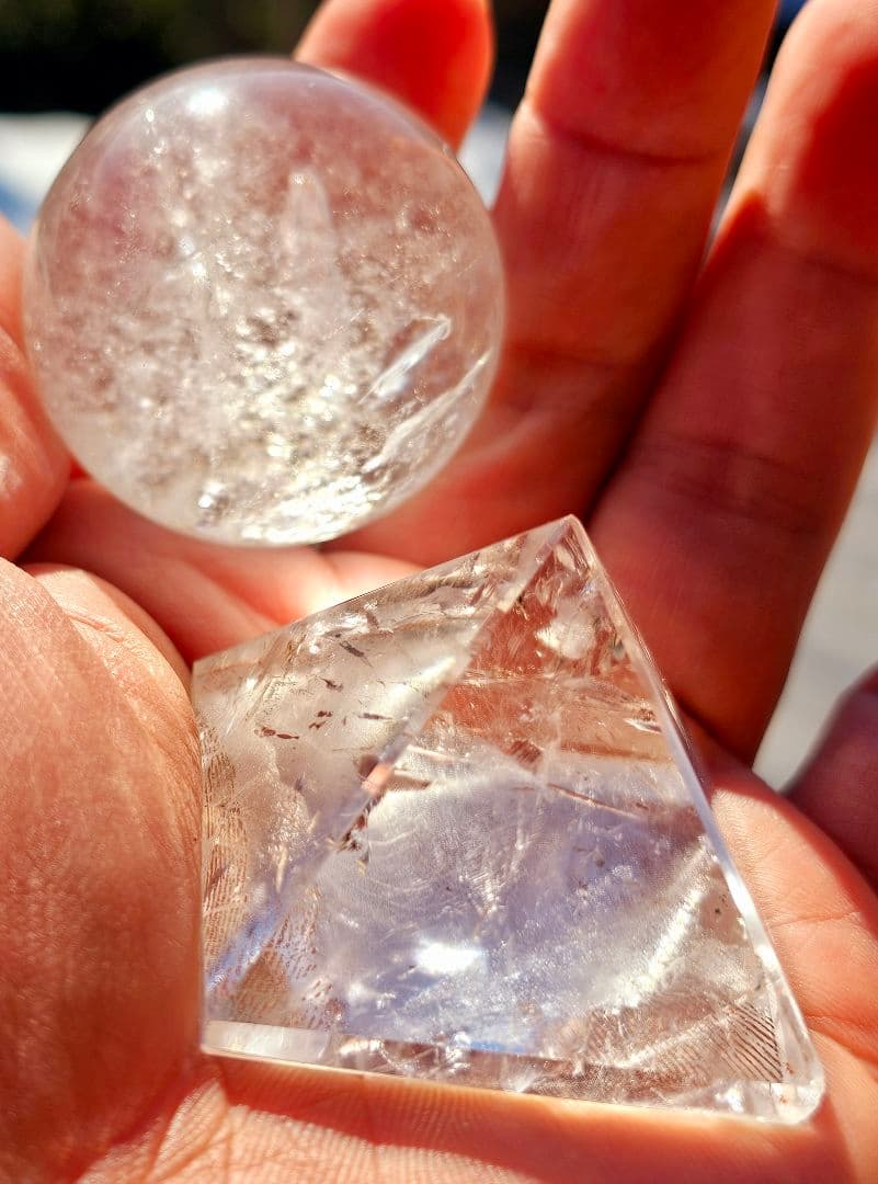 丸玉に虹あり‼️奇跡を起こす‼️レムリアンシードクリスタル ★2点セット★