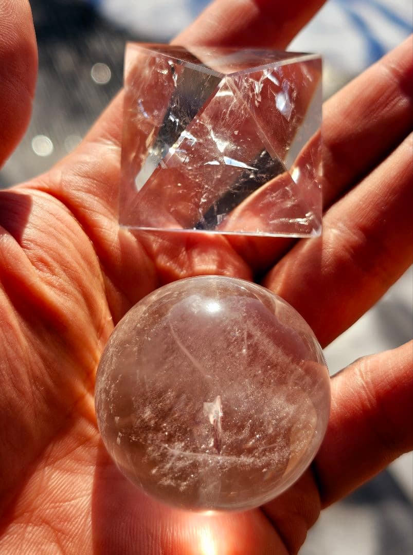 丸玉に虹あり‼️奇跡を起こす‼️レムリアンシードクリスタル ★2点セット★