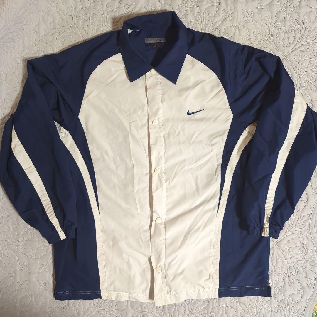 00s　ナイキ　トレーニングフェア　上下　XL　ジャージ　バスケ　部活　白　紺