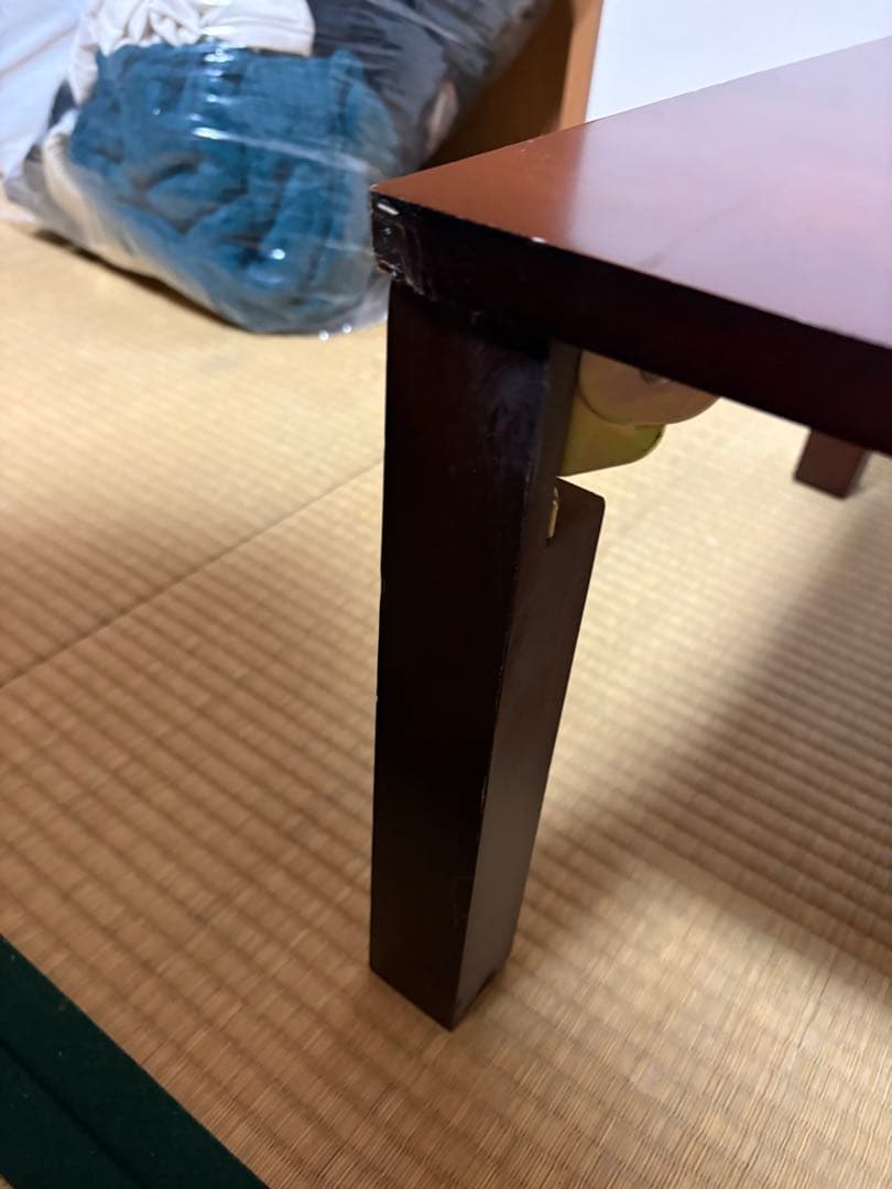 ダークブラウン 木製 長方形座卓　2台セット