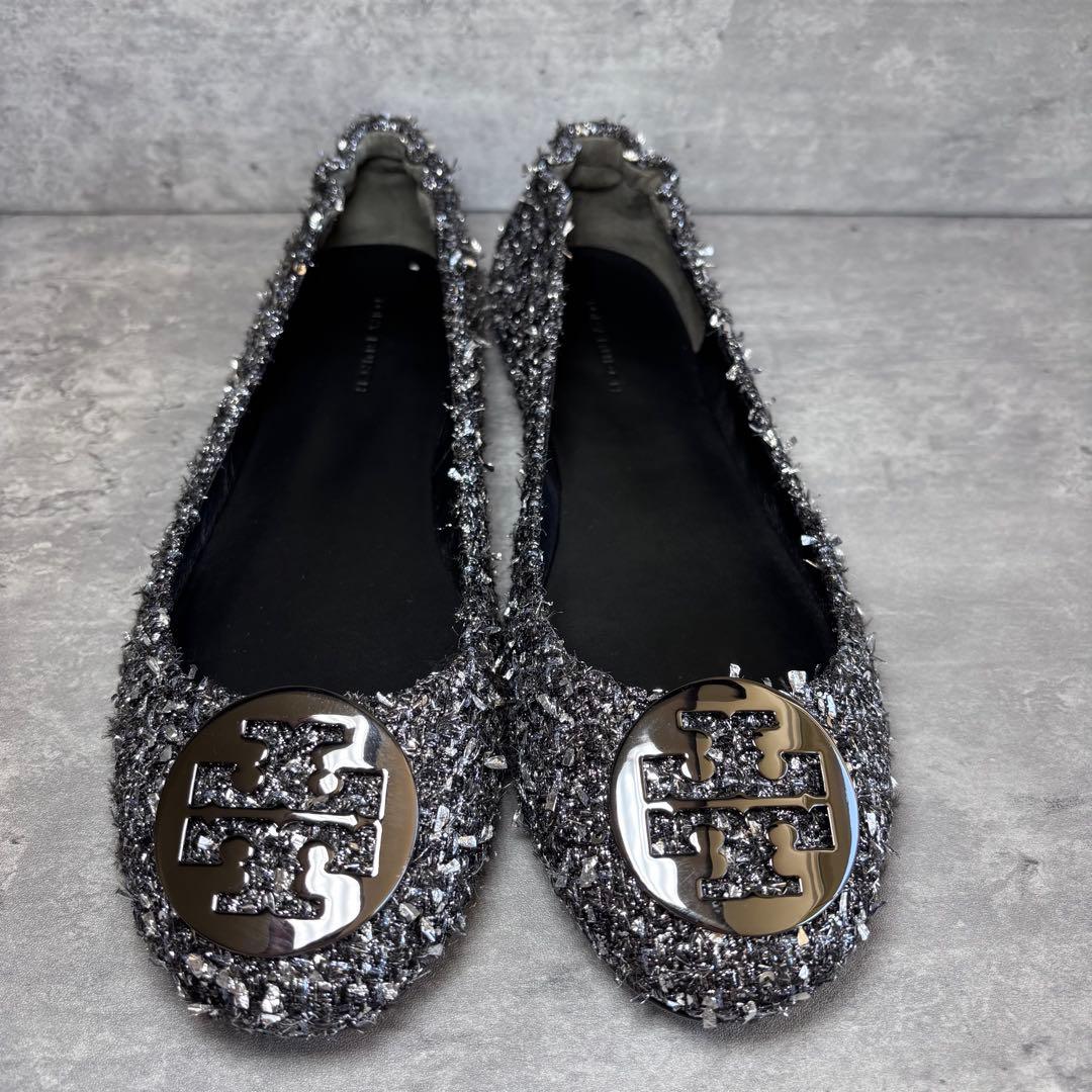 【完売品！未使用級】トリーバーチ バレエシューズ ミニー トラベル　ツイード