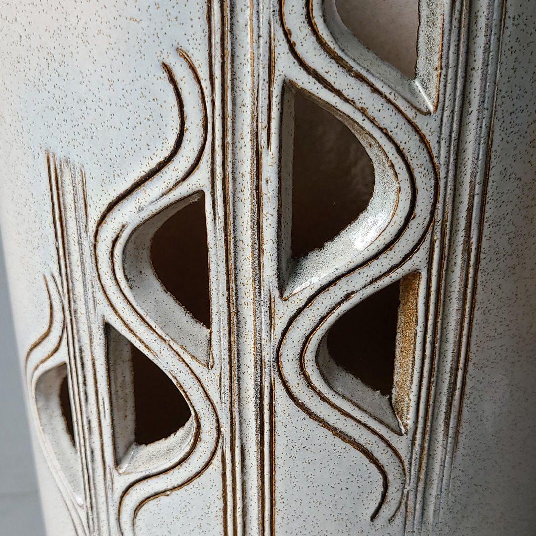 信楽焼 傘立て ラメール透かし 高さ４７cm