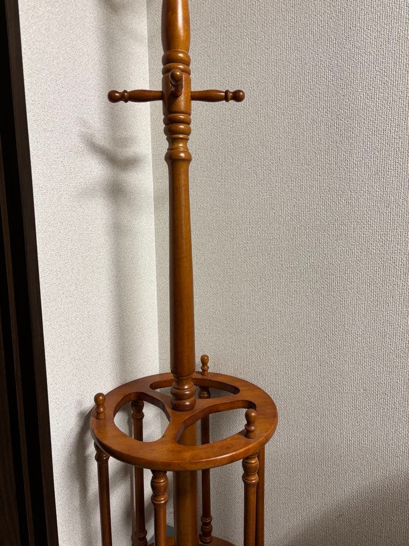 木製コートラック 傘立て付きヴィンテージ