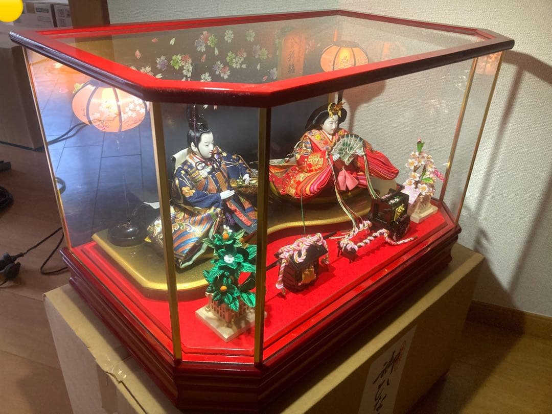 雛人形　ひな人形　親王ケース飾り　ガラスケース入り　ひな祭り