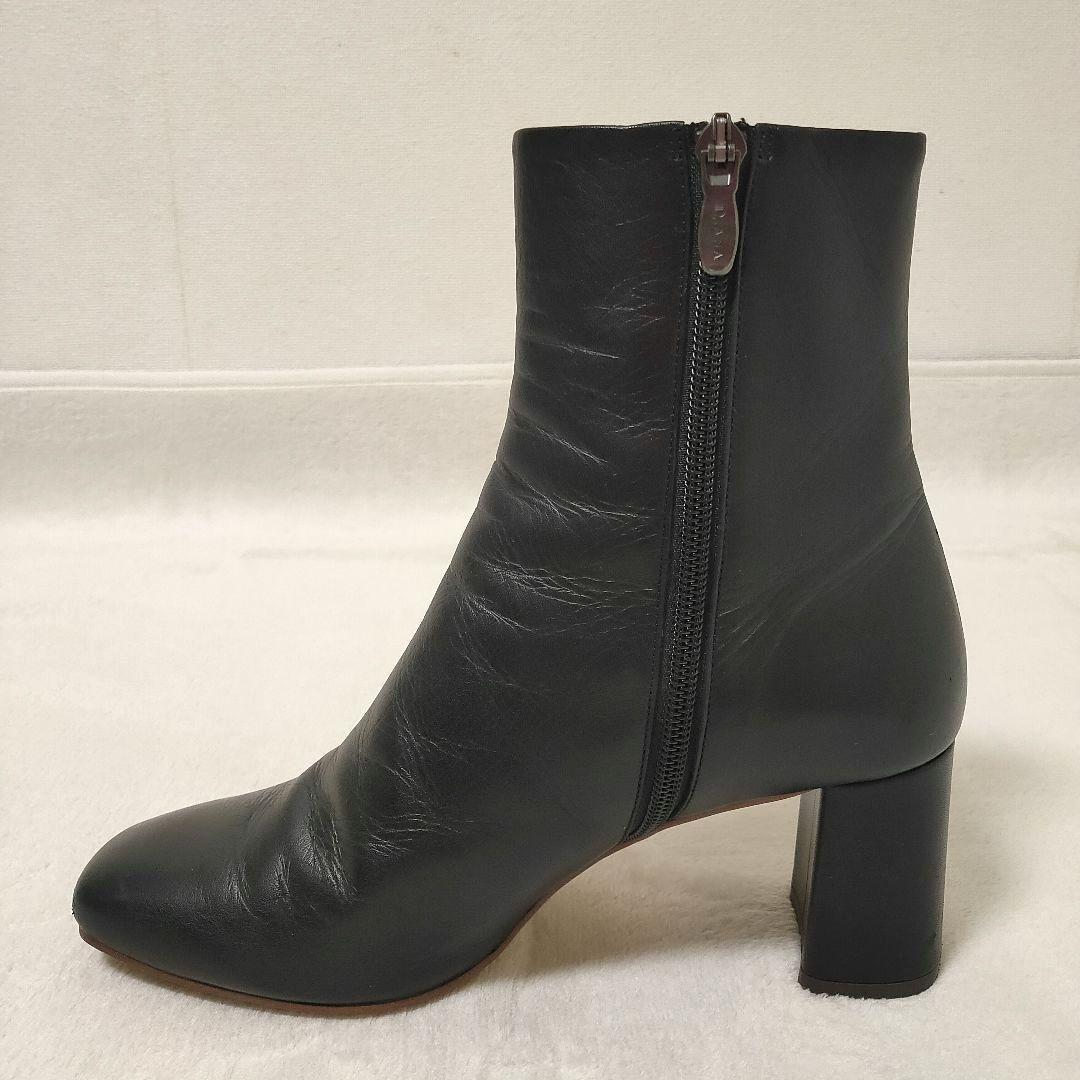 定番 DIANA ダイアナ ショートブーツ 本革 レザー ブラック 23.5cm