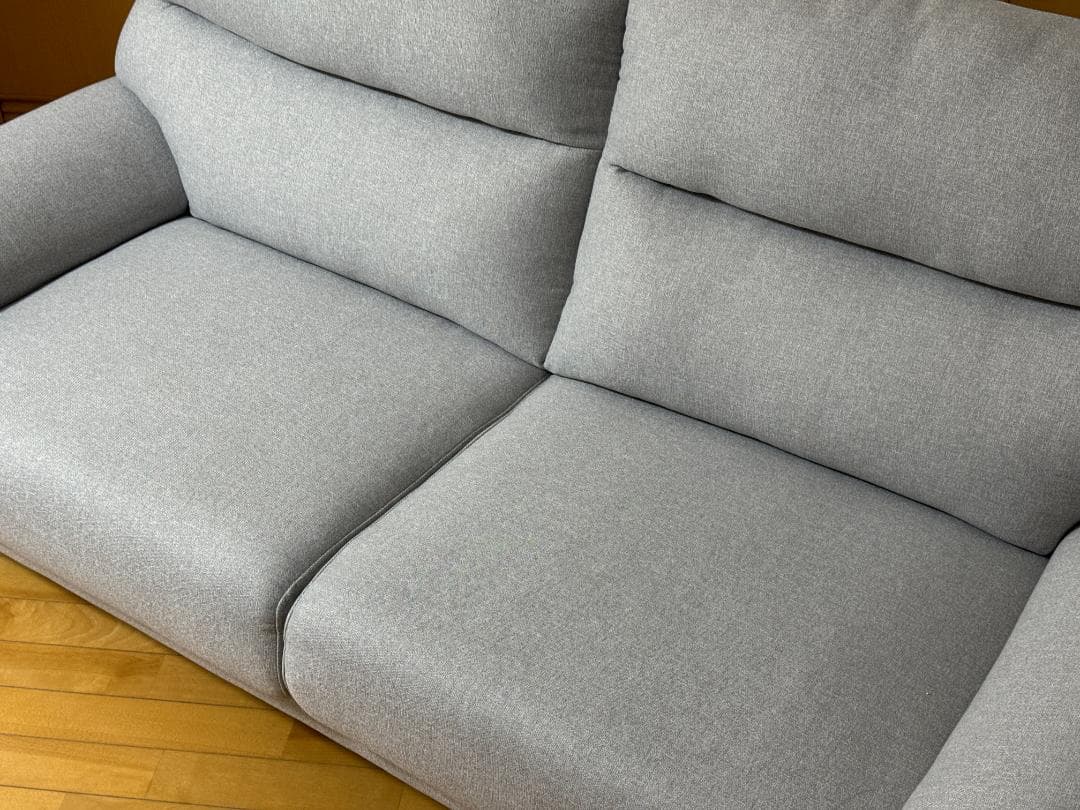 ニトリ NITORI 3人掛けソファ 布張りタイプ (MK02 KD LGY)