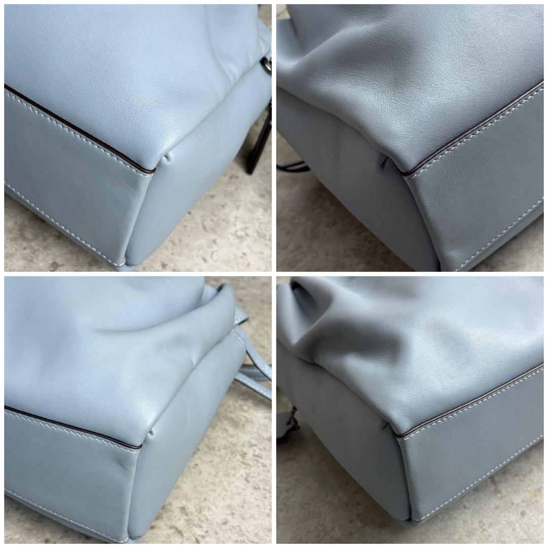 ✨未使用級✨ コーチ 2way ショルダーバッグ フェイ ドローストリング 水色