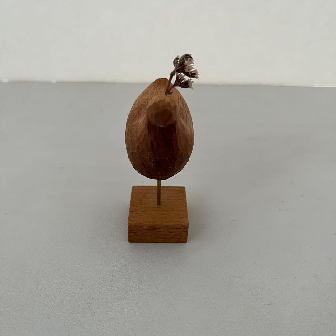 苔むす木工 オブジェ とり