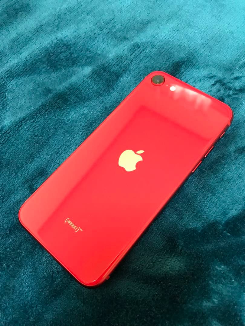 iPhoneSE第2世代　レッド 画面ひび割れあり