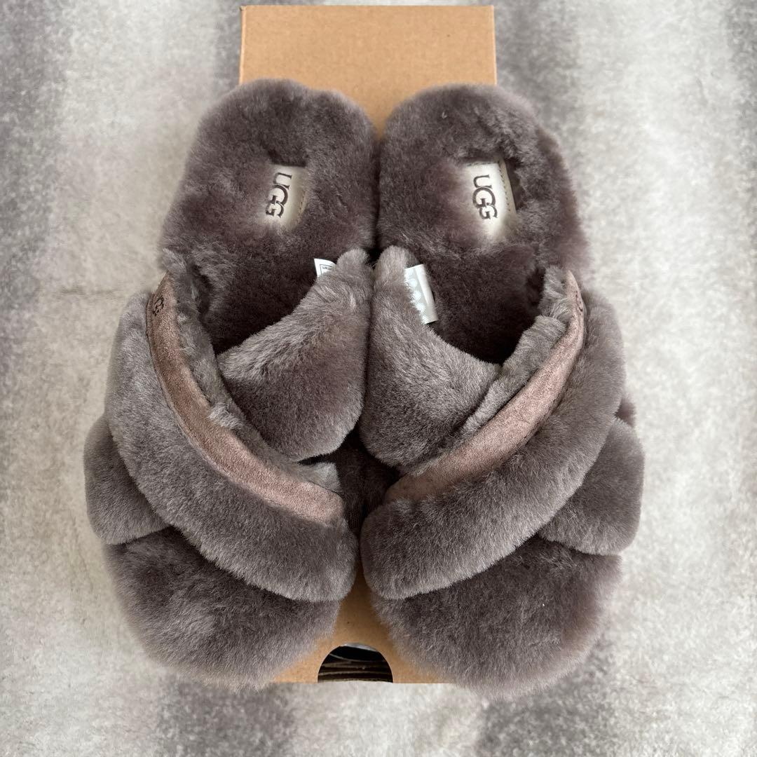 UGG スリッパ　サンダル　23センチ ABELA グレー