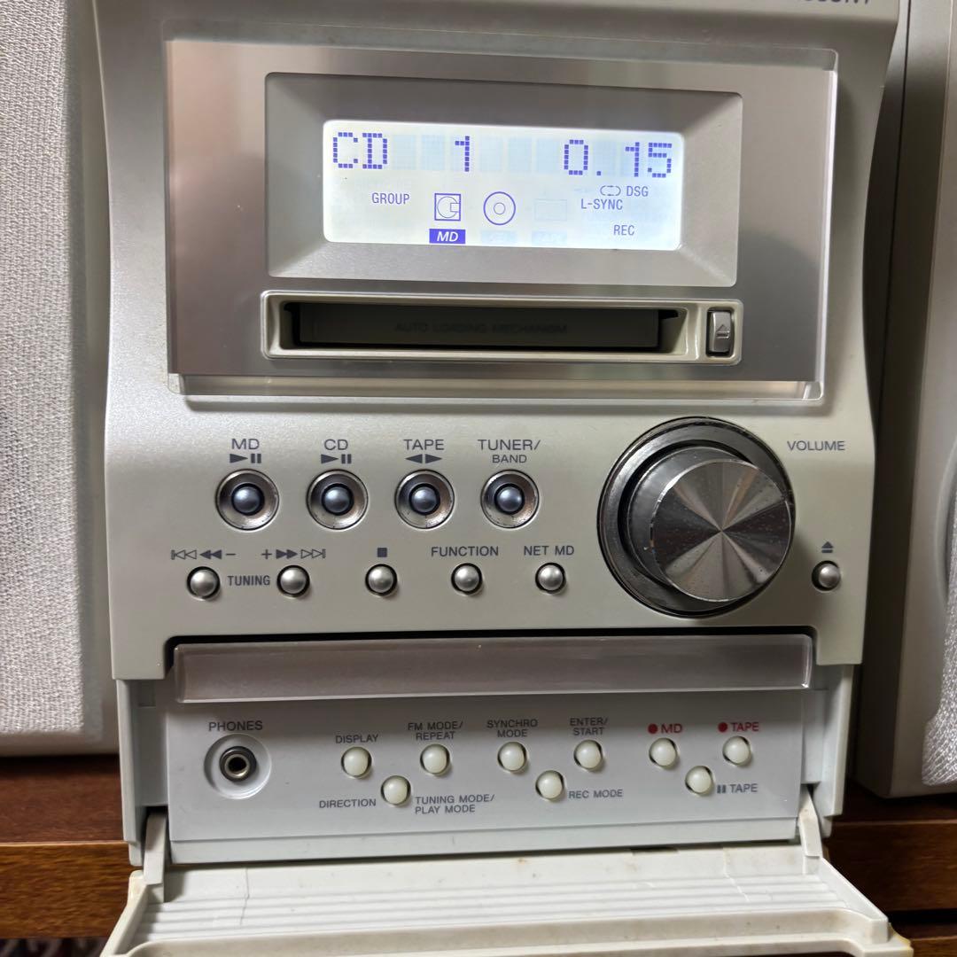 SONY CMT-M333NT　CD MD コンポ　リモコン付き　動作品