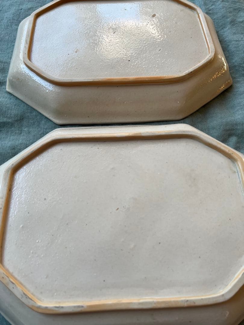 原田七重　八角皿2枚セット