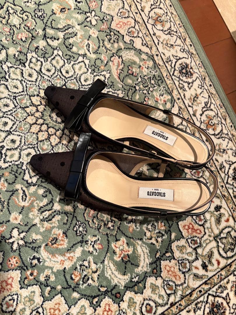 STACCATO ドットヌーディーバックスリングパンプス
