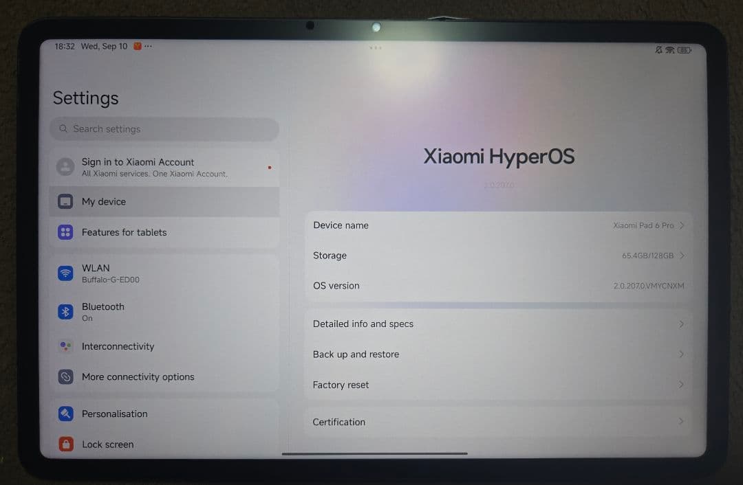 tom君Xiaomi Pad6 Pro 8GB/128GB ブラック