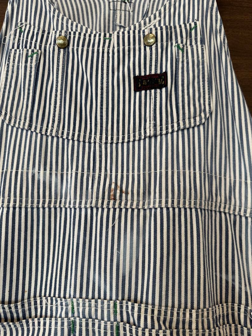 中*昌様 50s BIGSMITH エプロン付き　オーバーオール ヒッコリー　ダ