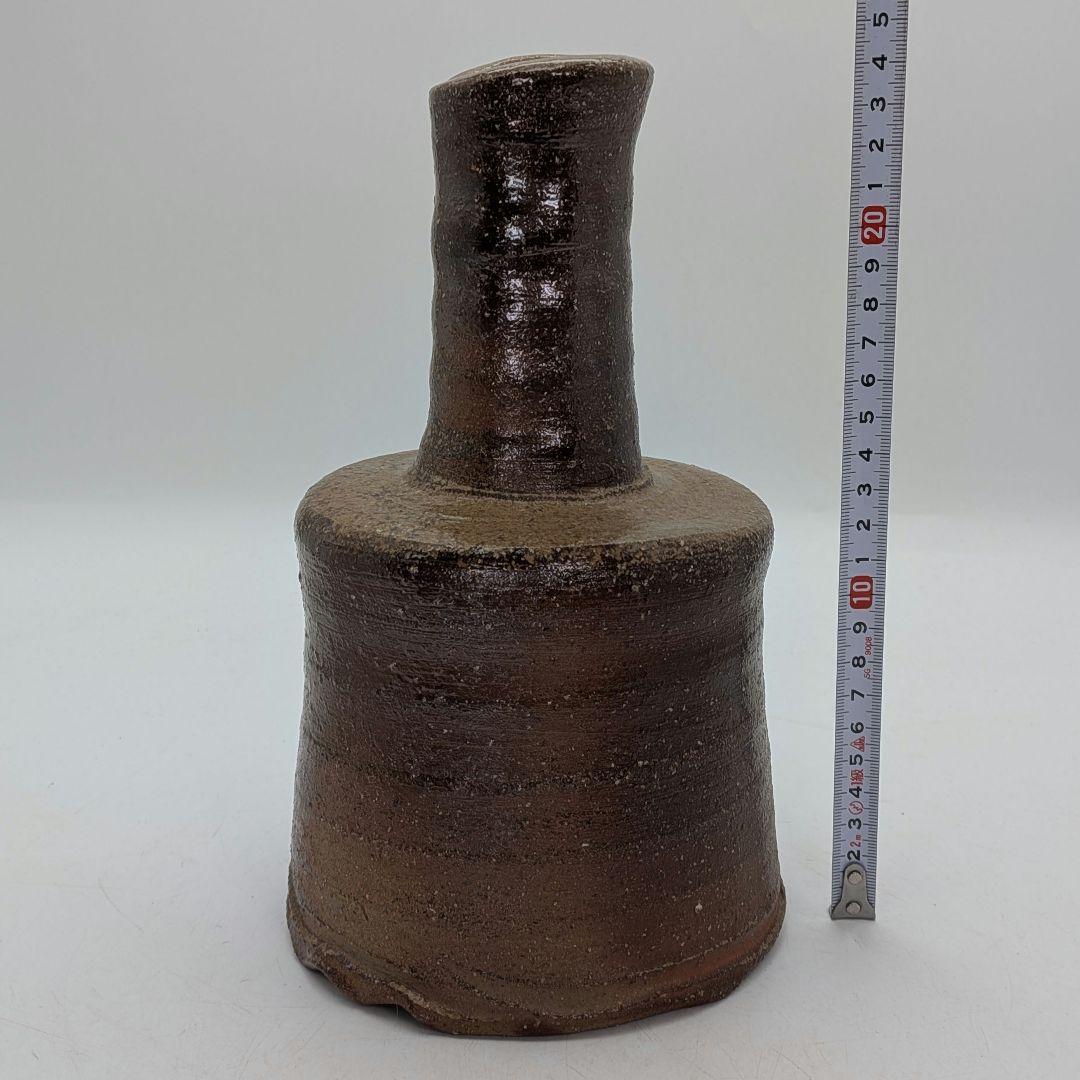 越智龍一 備前焼 花入 用心箱合布 花器 花瓶 フラワーベース 花生 一輪挿し