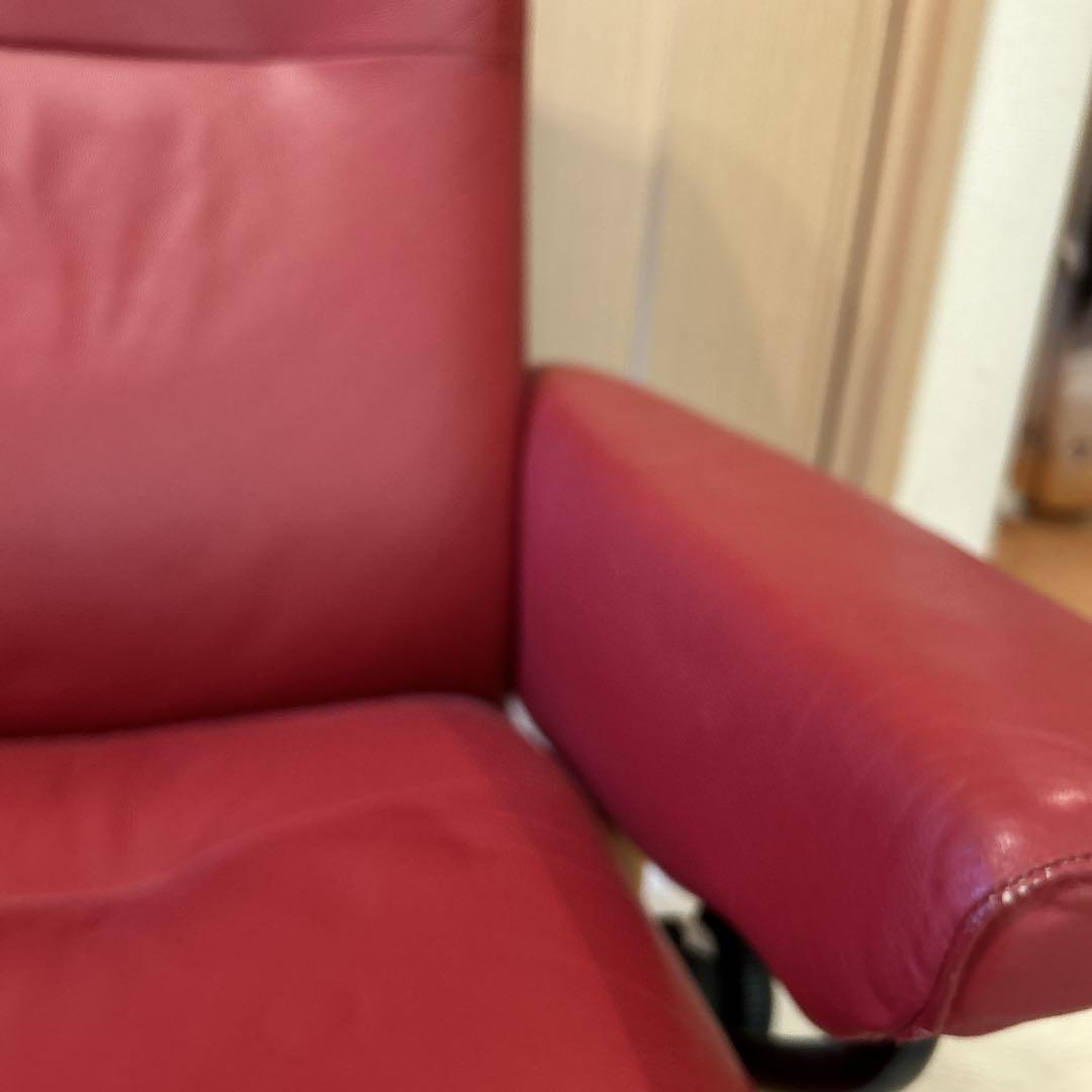 極美品　EKORNES リクライニングチェア 赤