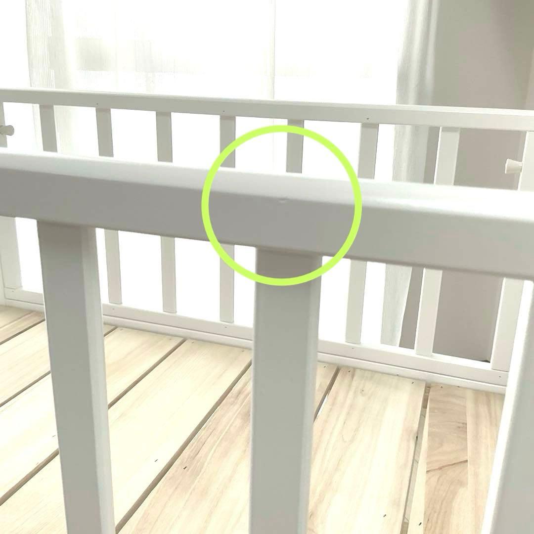 【美品】KATOJI ベビーベッド　折りたたみ　60×90 ホワイト