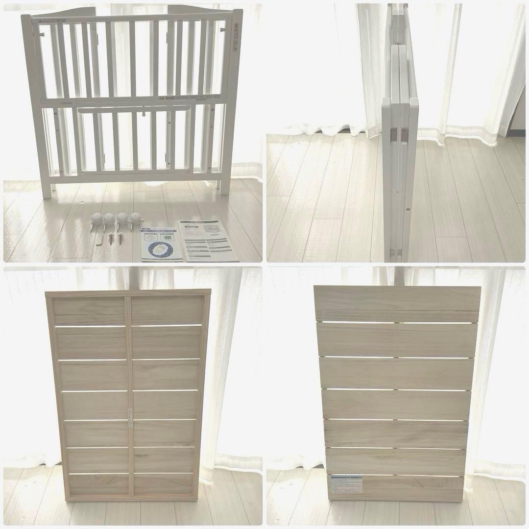 【美品】KATOJI ベビーベッド　折りたたみ　60×90 ホワイト