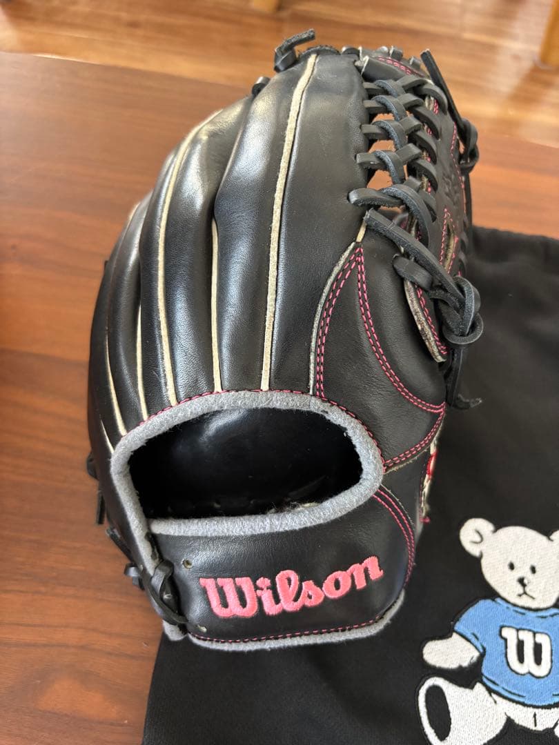 限定値下げ Wilson ウィルソンベア　軟式・ソフトボールグラブ　グラブ袋付