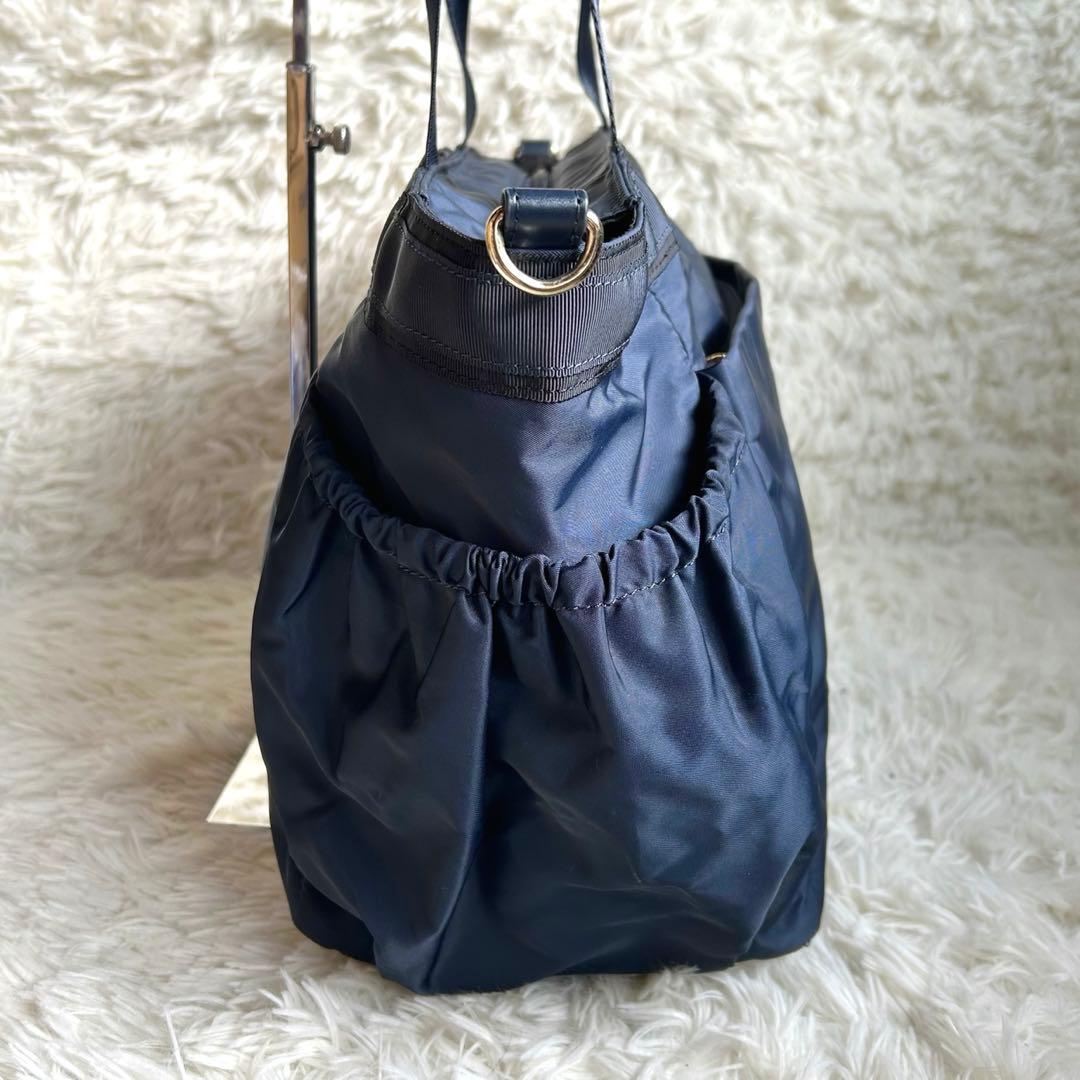 未使用　トッカ　完売品 DUAL RIBBON NYLON TOTEトートL 紺