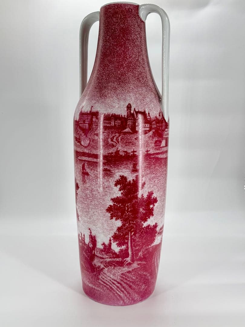 【レア】チュミェルフ製　ワルシャワ旧市街風景図花瓶　外交贈答品