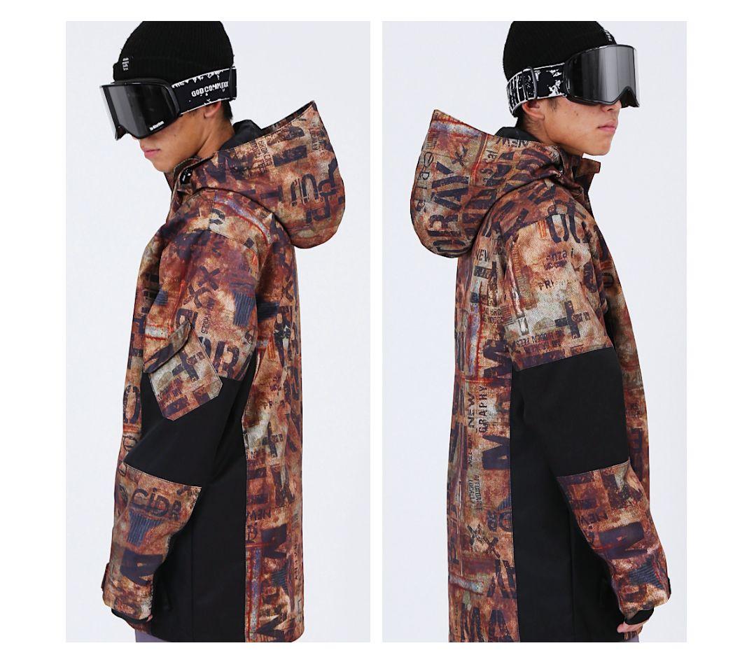 25/26今季最新　カモフラ系 スノーボードウェア　メンズL　1回使用　美品