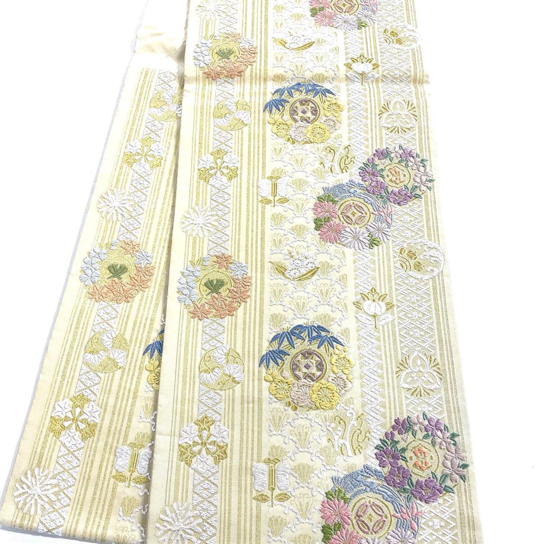 専用帯4982 ●丸勇謹製 雪月花 高級 正絹 六通 袋帯