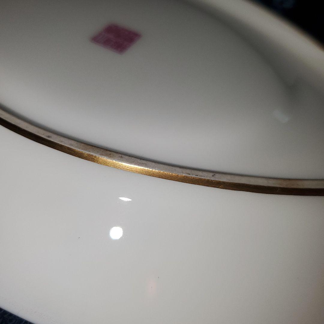 オールド大倉　大倉陶園　瑠璃　エンボス　金蝕 　皿　希少