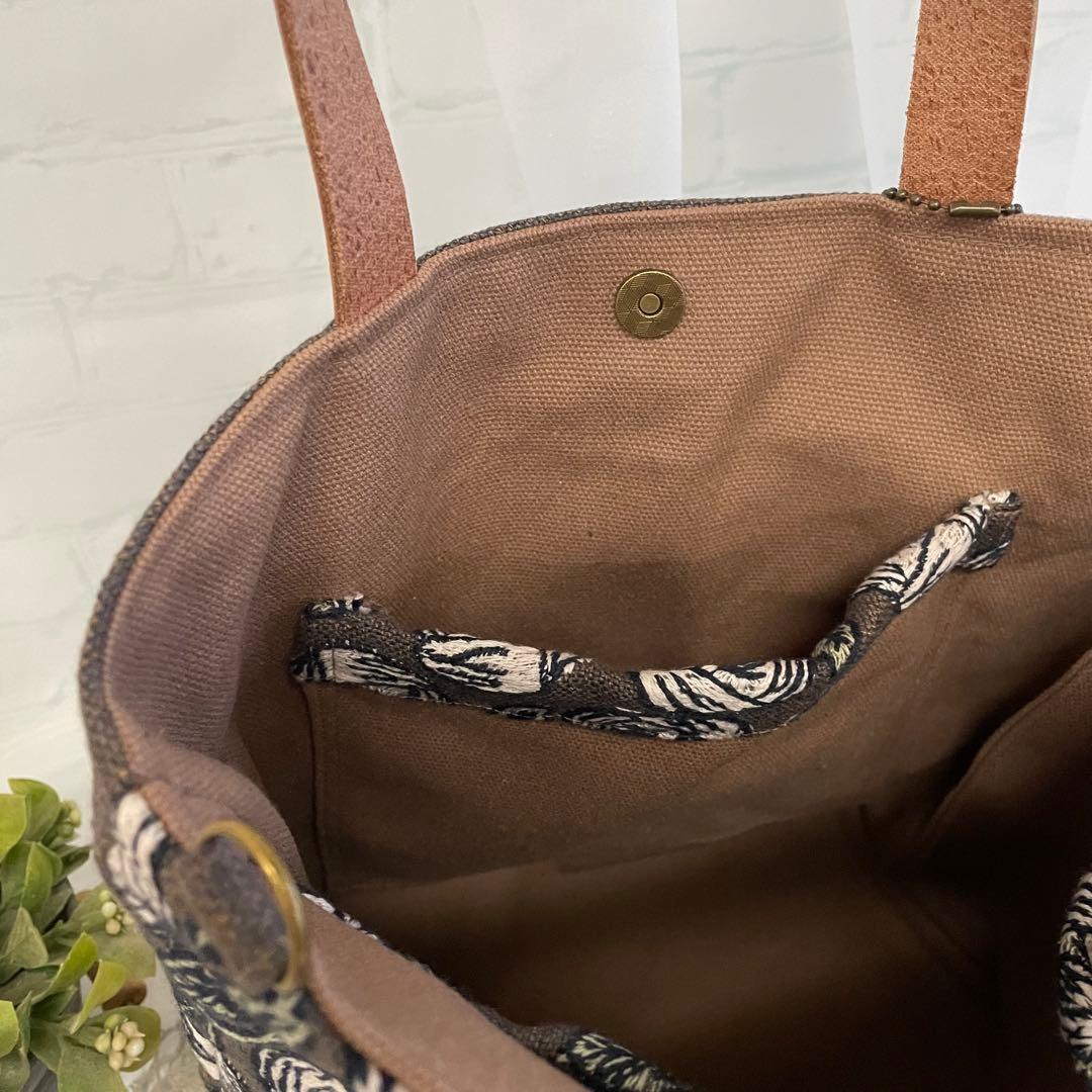 ハンドメイド　シンプルトートバッグ　ミナペルホネン rosy 449