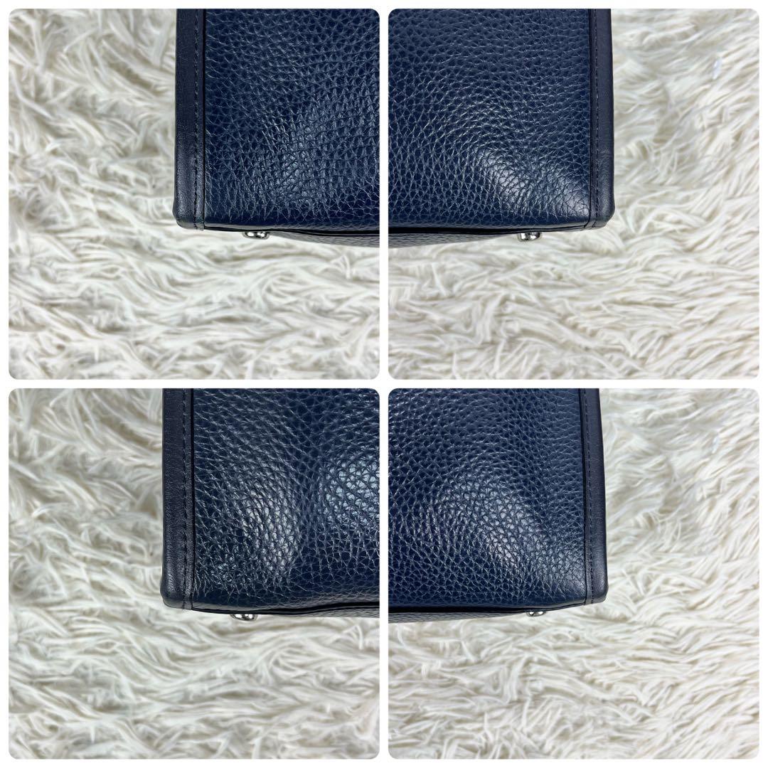 【美品】コーチ ブリーフケース ビジネスバッグ レザー A4 PC収納可 シボ革