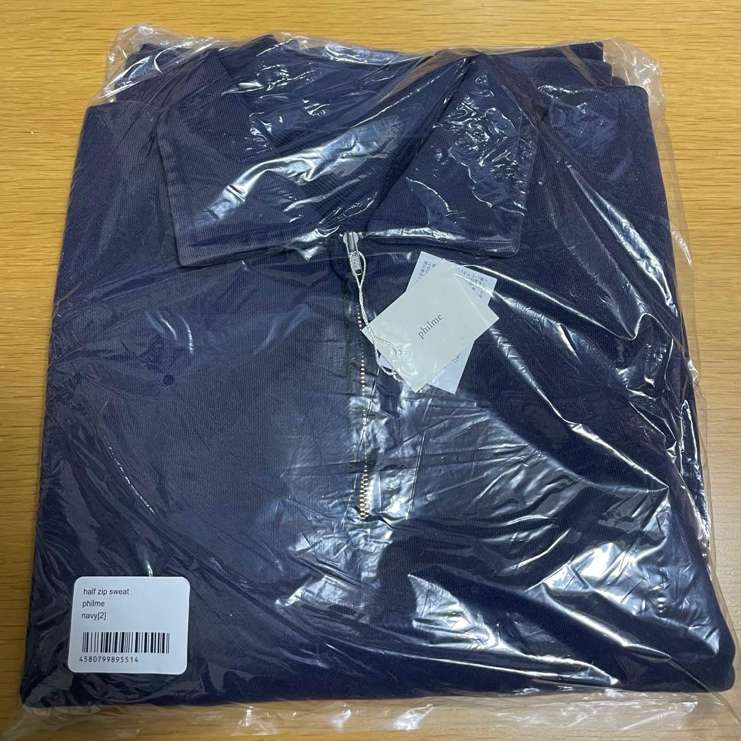 philme half zip sweat navy (ネイビー)
