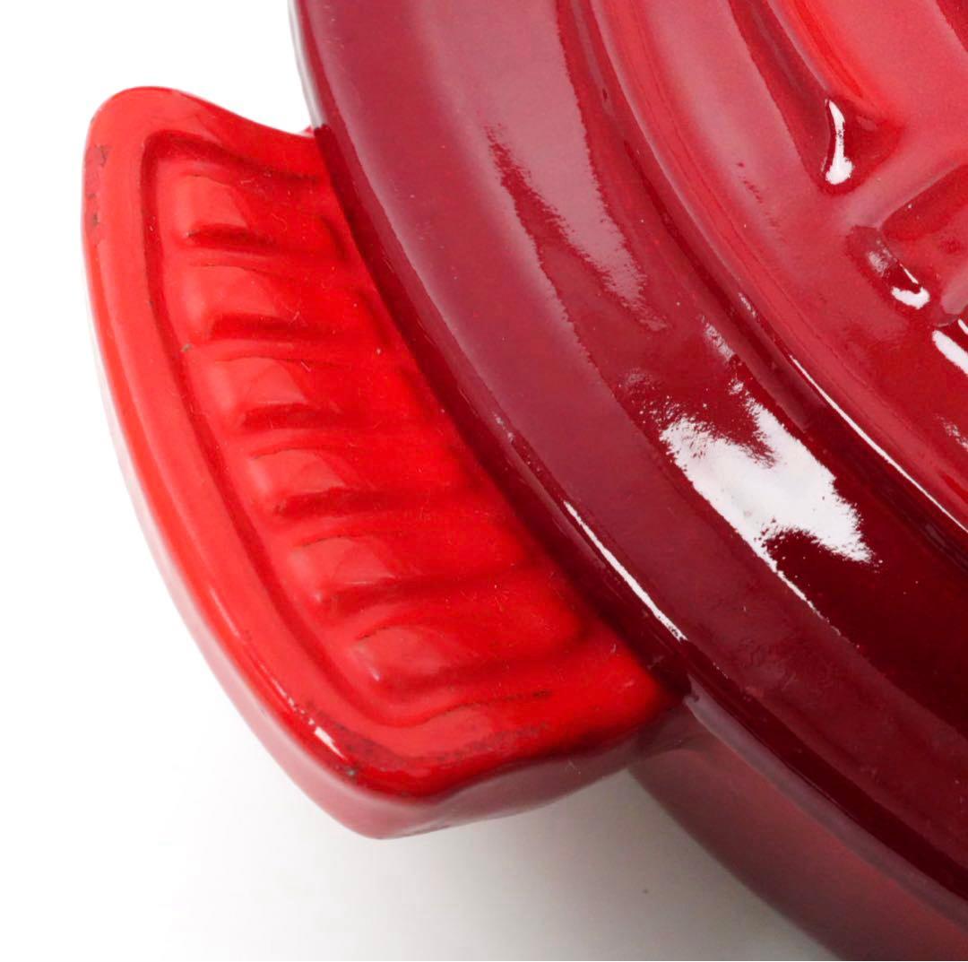 LE CREUSET　ココットダムール　ダムールプレート　チェリーレッド　2L