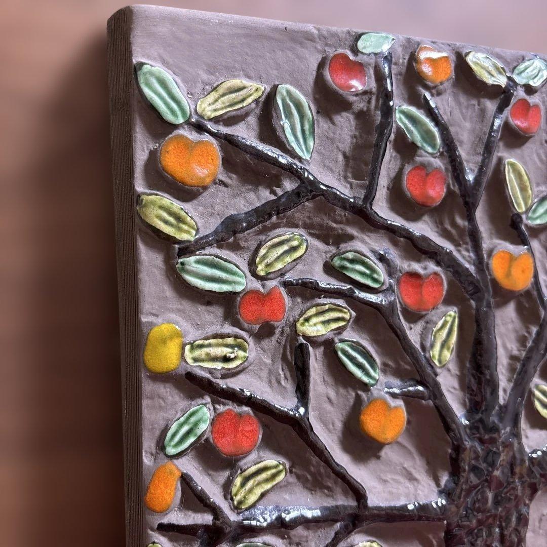 Jie Gantofta ジイ・ガントフタ リンゴの木 陶板 SWEDEN 美品