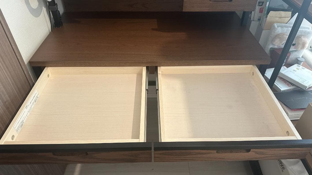 Koizumi Brost 学習机＆上棚セット701VBダークブラウン 送料込み