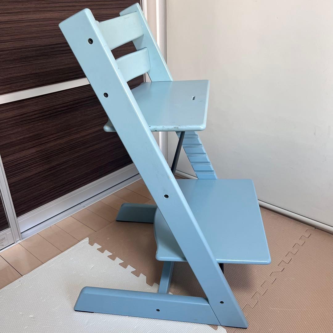 【新型】シリアルNo4　ストッケ トリップトラップ ハイチェア アクアブルー