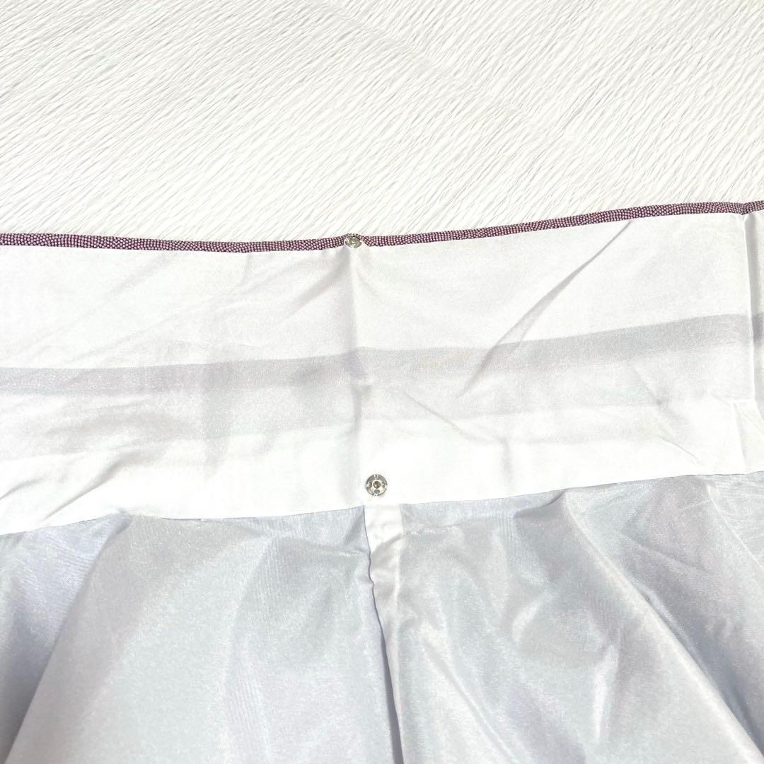 【美品✨】東レシルック　さんび　洗える着物　江戸小紋　三役　鮫小紋　くすみ紫L2