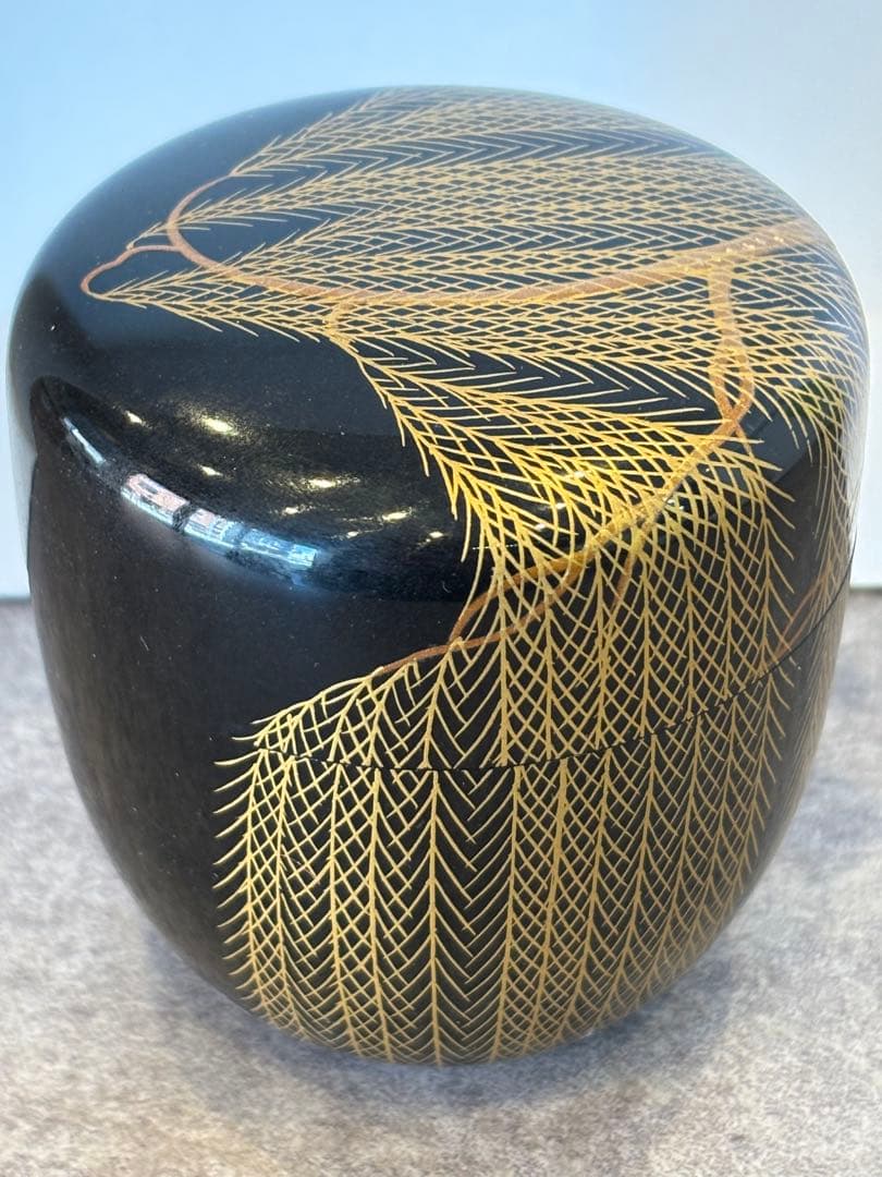 茶道具 柳蒔絵 芽柳中棗 輪島塗 棗 共箱