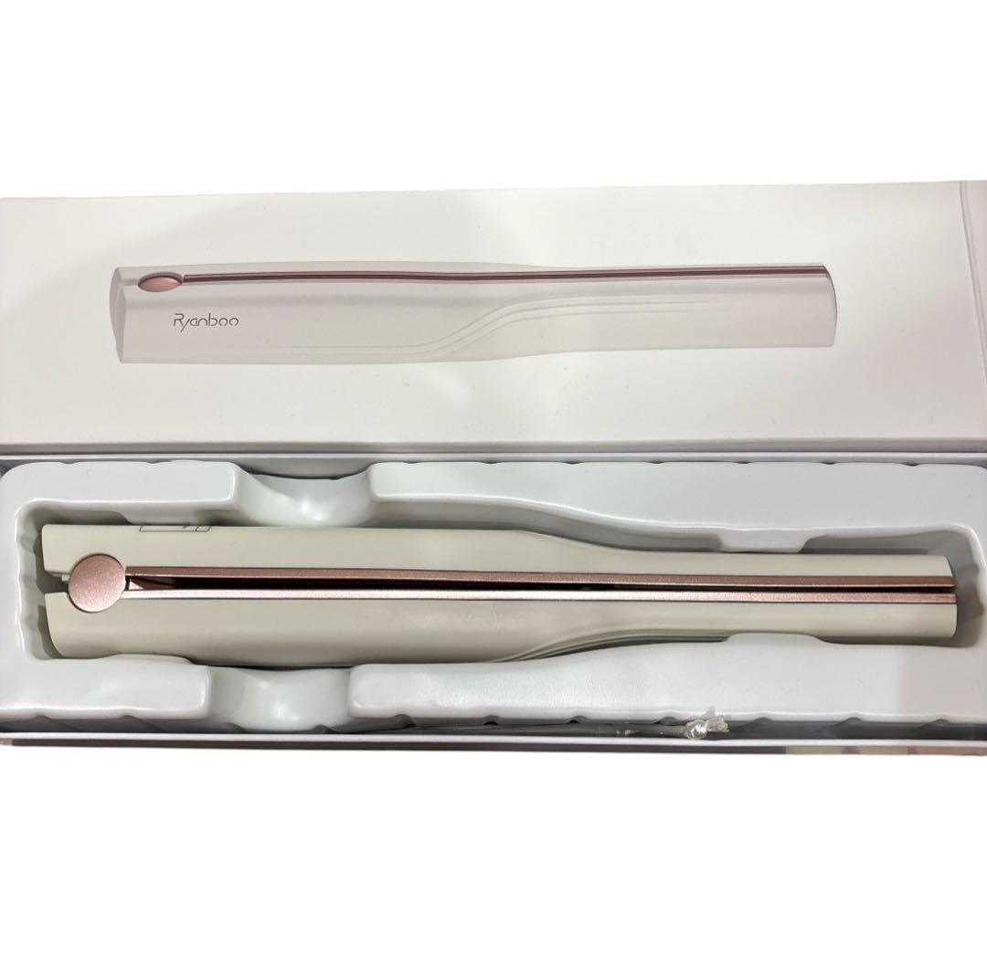 Ryanboo 超音波トリートメントアイロン ツヤ髪 赤色x青色LED