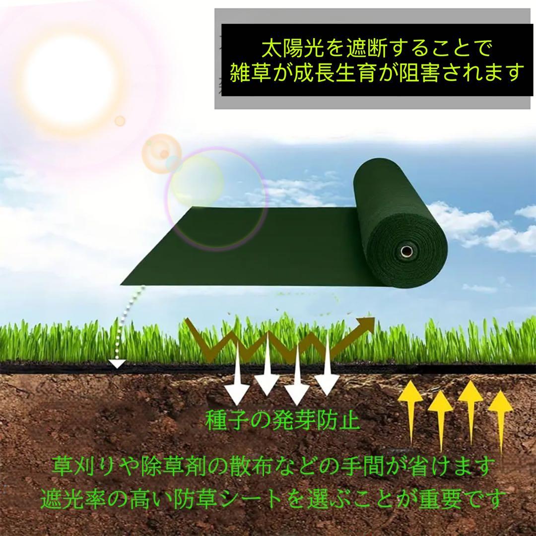 防雑草シート不織布園芸用 高透水 耐久性約８年 1m×50mピン 100本、