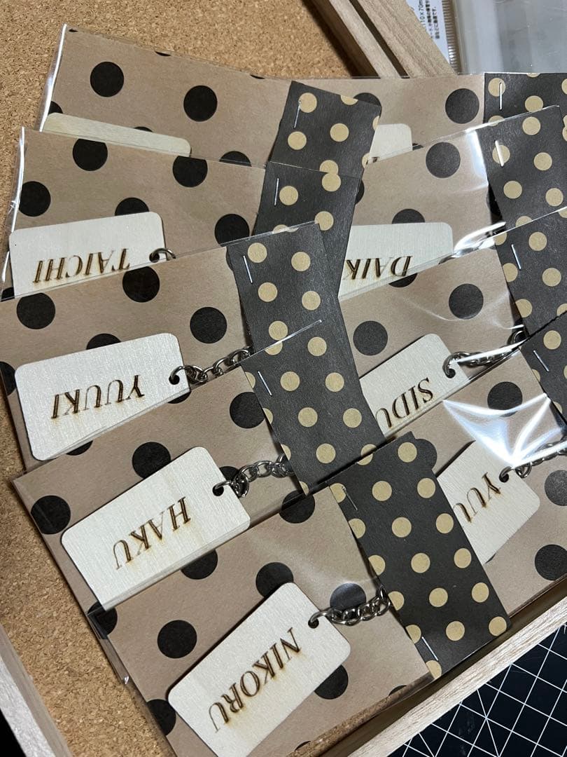 みーちゃんオーダー　ネームキーホルダー　名入れ　名札　オリジナルキーホルダ