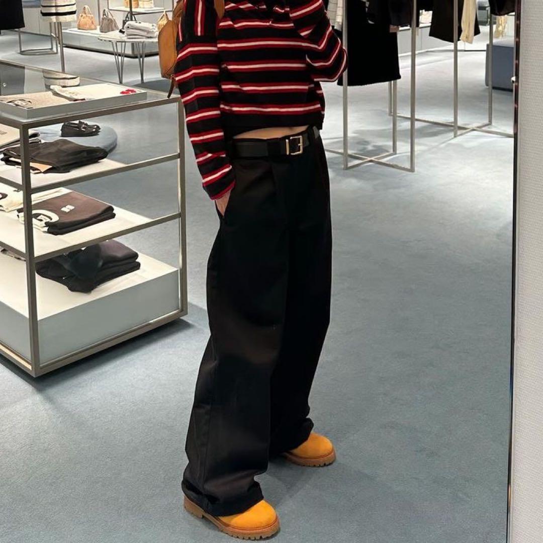 オクスン　ok.soon×dickies コラボチノ［ワイド］ ブラック