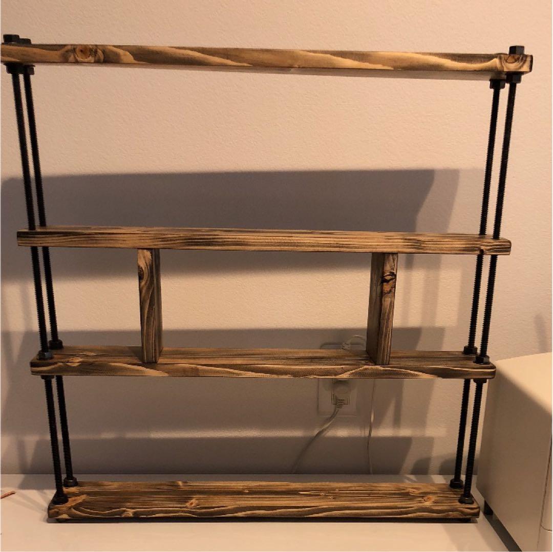 キッチンラック☆木目強調☆窓枠インテリア☆西海岸