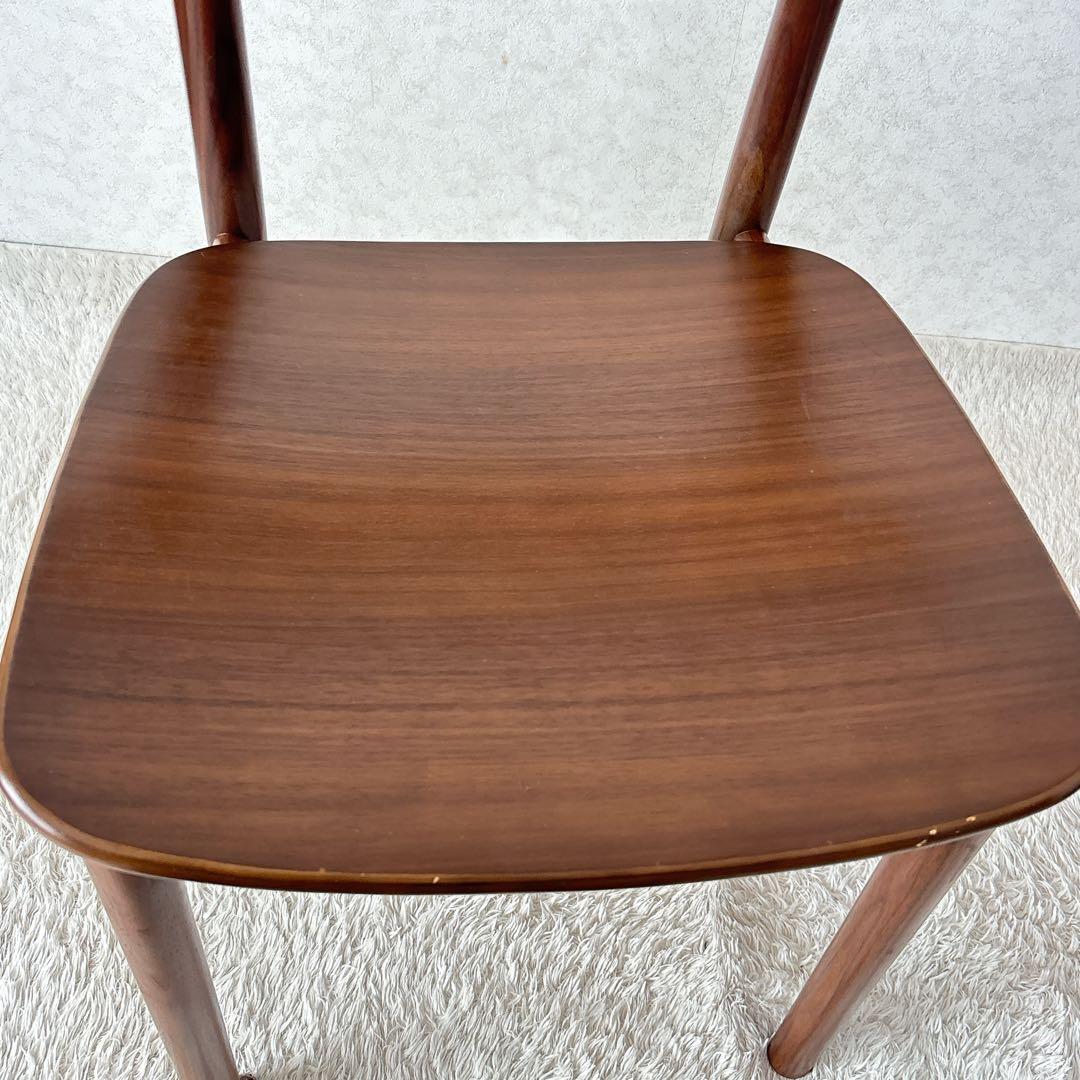美品】無印良品 MUJI ダイニング ラウンドチェア ウォールナット 北欧風