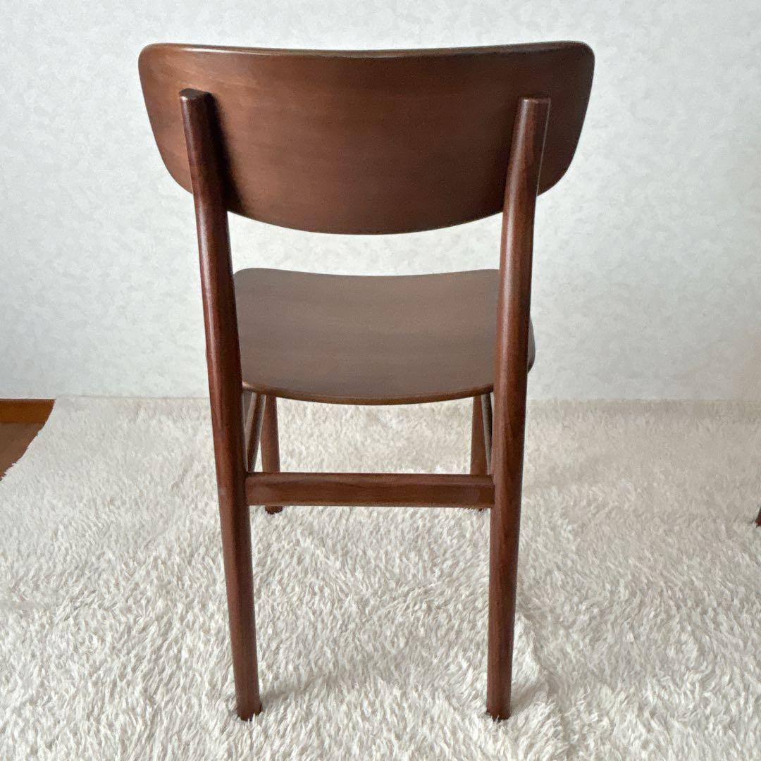 美品】無印良品 MUJI ダイニング ラウンドチェア ウォールナット 北欧風