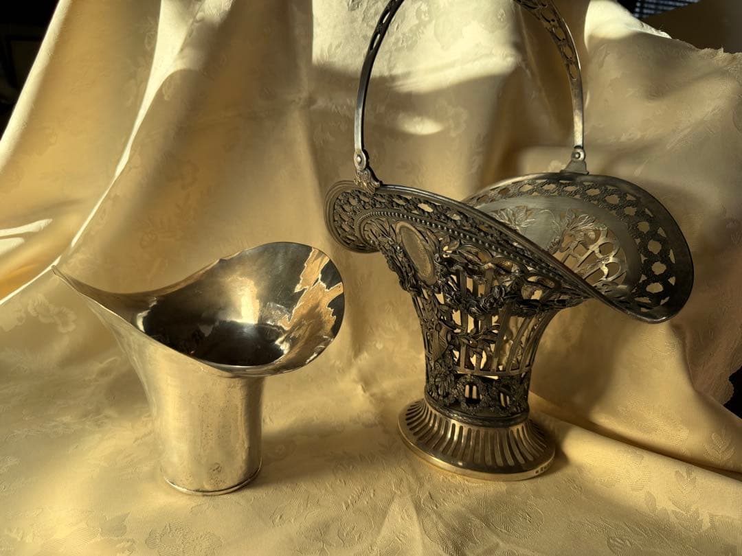 花器　アンティーク　WMF 1909年　ドイツ製　フランス輸出用　特別モデル