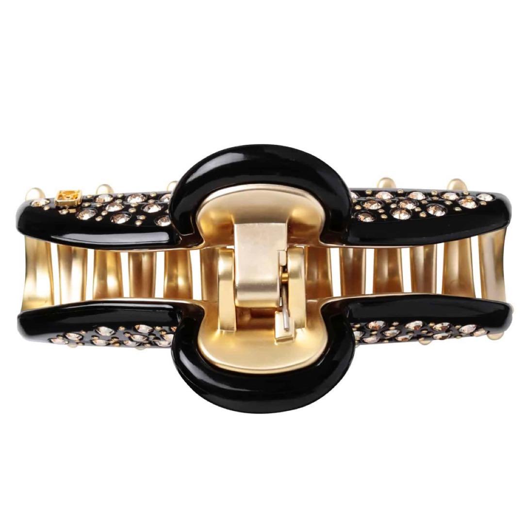 アレクサンドルドゥパリヴァンドームクリップMブラック/ゴールド定価34,100円