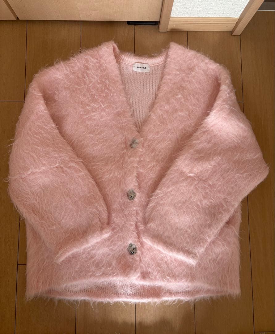 【FRAY I.D】ダブルフェイスシャギーカーディガン